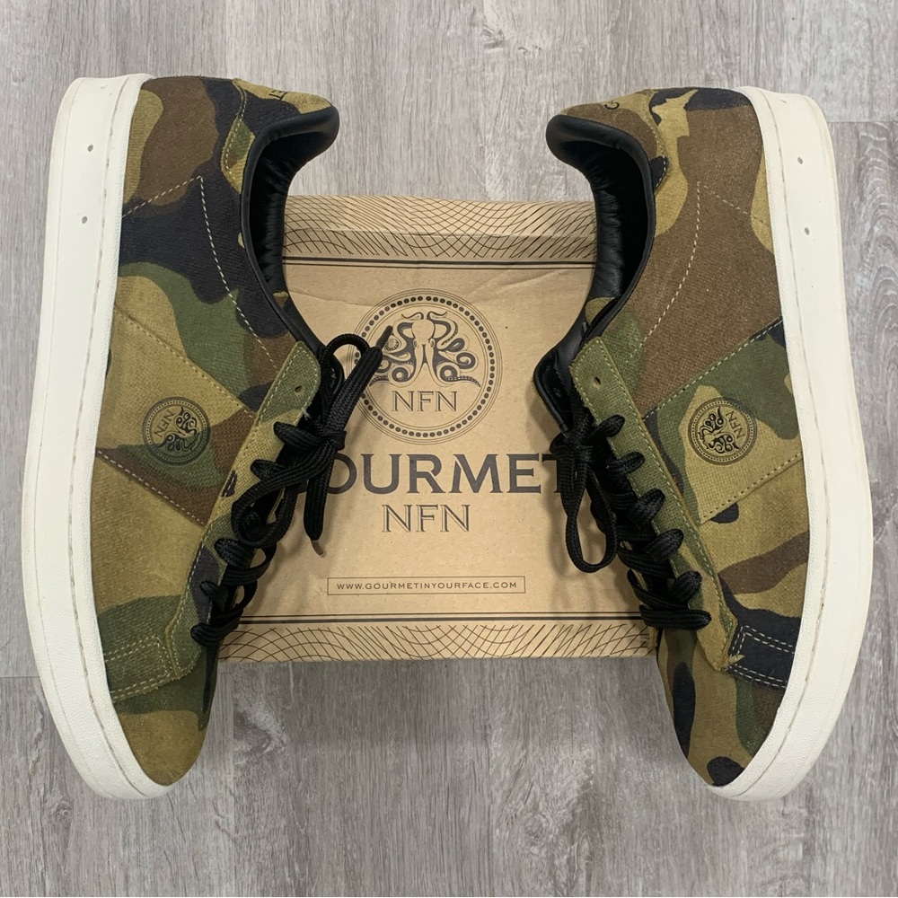 Gourmet Sneakers - Fatigue Canvas- Worn Twice